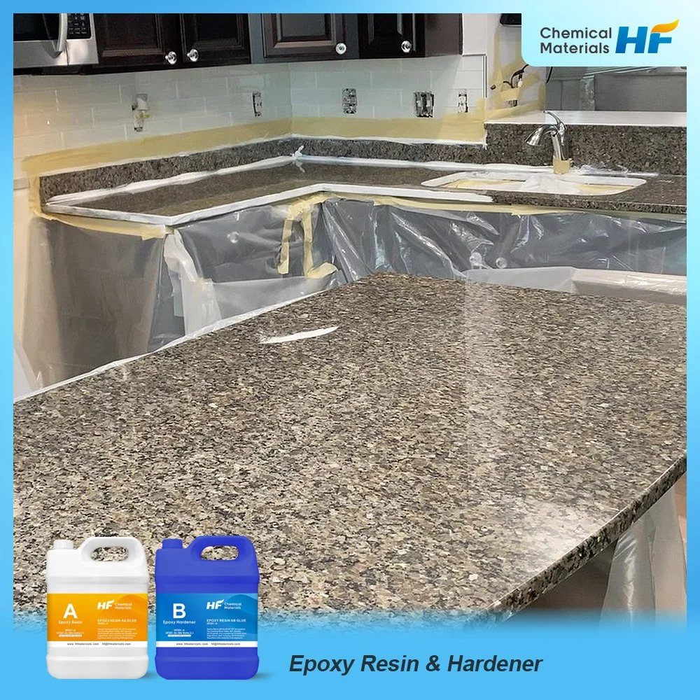 Professional Manufacturer Wholesale Price High Glossy UV Protection Anti-Scratch Epoxy Laminating Resin for Wash Table Top Coating Epoxy Resin and Hardener