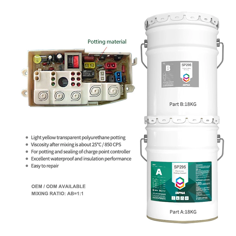 Sepna 20kg Black Solvent-Free Two-Component Polyurethane Epoxy Resin Ab Potting Adhesive for Electronic Equipment