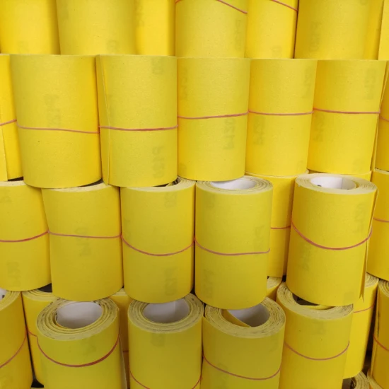 Colorful Sand Paper Roll White Paper Yellow Aluminum Oxide